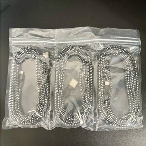 Braided USB Charging Cable - Black and White for iPhone 13